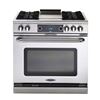Image 1 : BNIB Capital Range - COB362G2N - 36" Pro Range, 4 Open Burners with Griddle, Stainless Steel -S/n: C