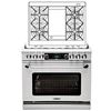 Image 5 : BNIB Capital Range - COB362G2N - 36" Pro Range, 4 Open Burners with Griddle, Stainless Steel -S/n: C