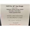 Image 9 : New Capital 36" Gas Range w/ Griddle MSRP $14,169 Model MCOB364GN (new showroom unit) S/N MCOR0419-1