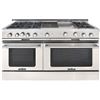 Image 1 : New - Capital 60" Range, All LP Gas 6 Open Burners, Self Clean, 24" Griddle + Charbroiler approx. 27