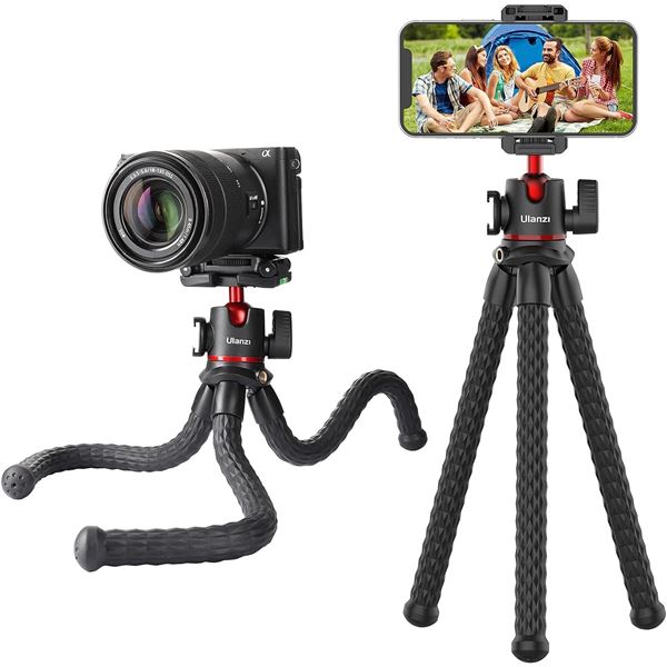 ULANZI MT-33 Phone Tripod, Mini Flexible Tripod with Cold Shoe & Universal Clip