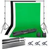 Image 1 : 10ft Photo Backdrop Stand kit, DERSECO Photography Video Studio Background System