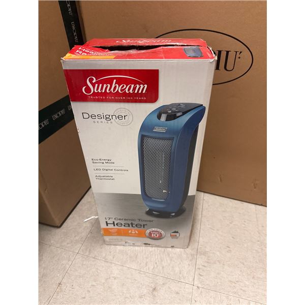 Sunbeam  17" ceramic tower heater/fan