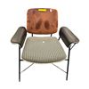 Image 3 : Pair of Retro-Style Armchairs with Houndstooth Upholstery