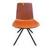 Image 2 : Set of 2 Modern Tan Leather Dining Chairs