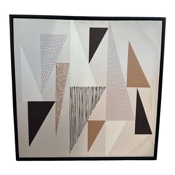 Framed Geometric Abstract Wall Art - 38.5" x  38.5"