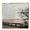 Image 1 : Framed Photographic Print - Pier and Bare Tree with Swing - 32" x 32"
