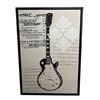 Image 1 : Framed Mixed-Media Electric Guitar Wall Art - 26" x 37"