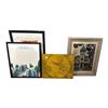 Image 1 : 8-Piece Wall Art Lot: Framed "Cactus" Quote Print, Decorative Vintage Map Plaque, Victorian-Style Bu
