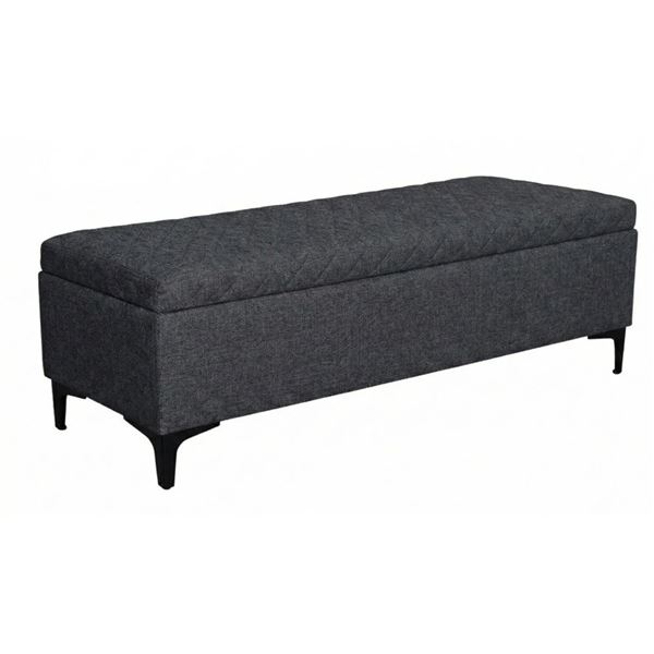 BNIB - LH Home Reece Storage Bench - Charcoal Grey, RV: $920.25 CAD (REC016-CGR) - 47.5 x 20 x 18.5 