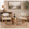 Image 4 : BNIB - LH Home Monterrey Dining Chair - Cream Tweed, RV: $897.75 CAD (CR034-NAT) - 23 x 24 x 31 in.