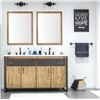 Image 2 : BNIB - LH Home Irondale Vanity W61 in Solid Acacia Wood and Metal with White Basin, RV: $3,372.75 (M