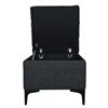 Image 2 : BNIB - LH Home Reece Storage Ottoman - Charcoal Grey, RV: $596.25 CAD (REC024-CGR) - 19.7 x 19.7 x 1