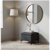 Image 3 : BNIB - LH Home Reece Storage Ottoman - Charcoal Grey, RV: $596.25 CAD (REC024-CGR) - 19.7 x 19.7 x 1