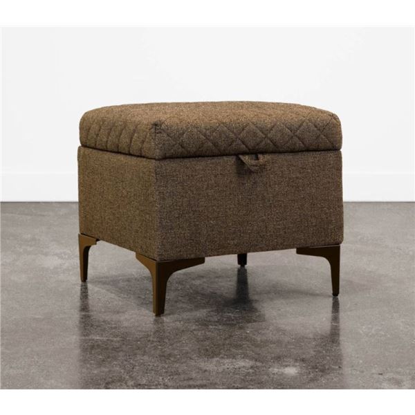 BNIB - LH Home Reece Storage Ottoman - Medium Brown, RV: $596.25 CAD (REC024-MBR) - 19.7 x 19.7 x 18