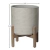 Image 3 : BNIB - LH Home Patio Round Medium Standing Pot - Cement Grey, RV: $155.25 CAD (PAT022-M) - 13.4 x 13