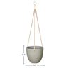 Image 3 : 2-Pcs BNIB - LH Home Classic Medium Hanging Pot - Wash White, RV: $157.5 CAD (PAT020-M) - 9.8 x 9.8 