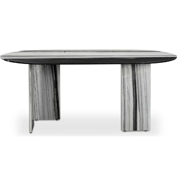 BNIB - Moes - Celia Oval Dining Table Panda Marble - MSRP $3,949 - JD-1075-37-0 - 72" W x 40" D x 30