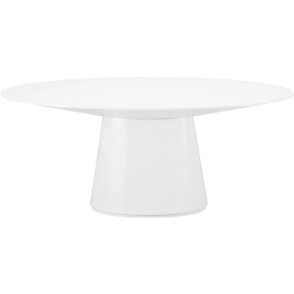 BNIB - Moes - Otago Oval Dining Table - White - MSRP $2,249 - KC-1007-18-0 - 71" W x 43" D x 29.5" H