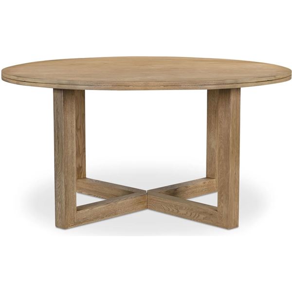 Moes - Joel Dining Table - Natural - MSRP $3,549 - JD-1101-24-0 - 60" W x 60" D x 30" H