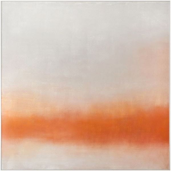 BNIB - Moes - Morning Light Framed Painting - Soft Orange - MSRP $259 - JQ-1066-16 - 36" W x 1.75" D