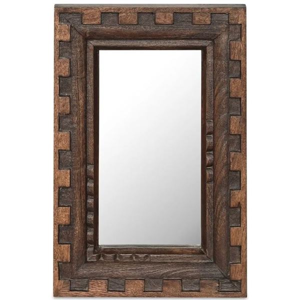 BNIB - Moe's - Holland Mirror - Small - Brown - MSRP $329.00 - Item # PZ-1017-03 - 12" W x 2" D x 18