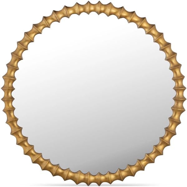 BNIB - Moe's - Whitby Mirror - Aged Brass - MSRP $989.00 - Item # QK-1029-43 - 36" W x 1" D x 36" H