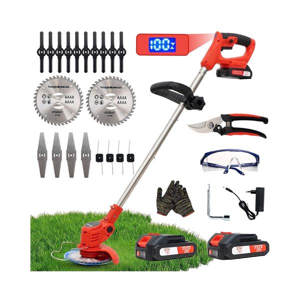 BNIB - OUTIGO KF8 Cordless Brush Cutter / Grass Trimmer - 21V Battery-Powered, 4-in-1 Blade System