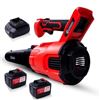 Image 1 : OUTIGO 21V Cordless Leaf Blower (Model JBCF001) - 150MPH, 450CFM - Red, Includes 2 x 4.5 Ah Batterie