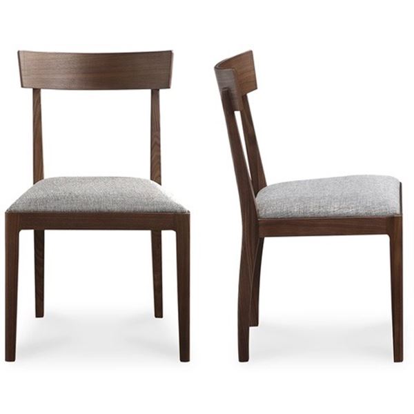 BNIB - Moes - Leone Dining Chairs Walnut/Brown - Set of 2 - MSRP $939 - BC-1078-24 - 20" W x 22" D x