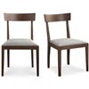 Image 2 : BNIB - Moes - Leone Dining Chairs Walnut/Brown - Set of 2 - MSRP $939 - BC-1078-24 - 20" W x 22" D x