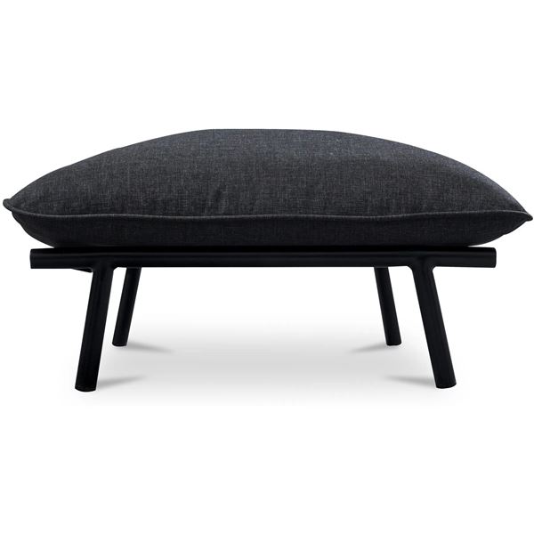 BNIB - Moes - Morgan Outdoor Ottoman Speckled Charcoal - MSRP $1,149 - MO-1026-07 - 29.1" W x 26.8" 
