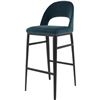 Image 1 : BNIB - Moes - Roger Barstool - Teal Velvet - MSRP $629 - EJ-1037-36 - 21.5" W x 21" D x 39" H