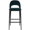Image 3 : BNIB - Moes - Roger Barstool - Teal Velvet - MSRP $629 - EJ-1037-36 - 21.5" W x 21" D x 39" H