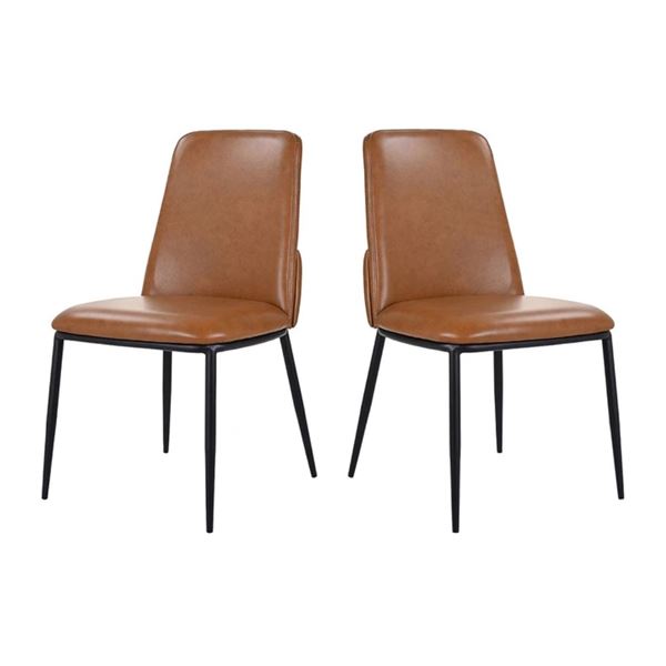 BNIB - Moes - Douglas Dining Chair - Brown - Set of 2 - MSRP $949 - EQ-1017-03 - 19" W x 23" D x 34"