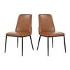 Image 1 : BNIB - Moes - Douglas Dining Chair - Brown - Set of 2 - MSRP $949 - EQ-1017-03 - 19" W x 23" D x 34"