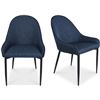 Image 2 : BNIB - Moe's - Set of 2 Lapis Dining Chair Dark Blue - MSRP $649.00 - UU-1001-26 - 21.50"W x 24.00"D
