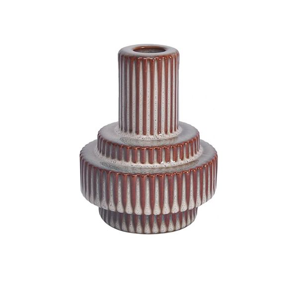 BNIB - Moe's - Maud Antique Brown Large Stoneware Candle Holder Antique Brown - MSRP $44.99 - VZ-104