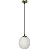 Image 2 : BNIB - Moe's - Sol Pendant Light Antique Brass/White - MSRP $220 - ZA-1001-51 - 5.9" W x 5.9" D x 30
