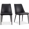 Image 2 : BNIB - Moe's - Lula Dining Chair (Set of 2) Black - MSRP $729 - YM-1006-02 - 18.0" W x 23.4" D x 31.