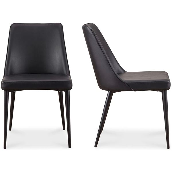 BNIB - Moe's - Lula Dining Chair (Set of 2) Black - MSRP $729 - YM-1006-02 - 18.0" W x 23.4" D x 31.