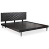 Image 2 : BNIB - Moe's - Pablo Queen Bed Black - MSRP $3,399 - BZ-1132-02-0 - 63" W x 83" D x 39.5" H