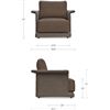 Image 3 : BNIB - Moe's - Meredith Outdoor Accent Chair in Brown - MSRP $2,999.00 - GE-1004-03 - 39.37"W x 38.4
