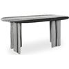 Image 2 : BNIB - Moes - Celia Oval Dining Table Panda Marble - MSRP $3,949 - JD-1075-37-0 - 72" W x 40" D x 30