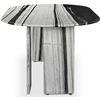 Image 3 : BNIB - Moes - Celia Oval Dining Table Panda Marble - MSRP $3,949 - JD-1075-37-0 - 72" W x 40" D x 30