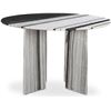 Image 3 : BNIB - Moes - Celia Round Dining Table Panda Marble - MSRP $3,749 - JD-1076-37-0 - 48" W x 48" D x 3