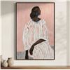 Image 2 : BNIB - Moes - Honor Framed Painting - MSRP $259 - JQ-1072-37 - 24" W x 1.5" D x 36" H