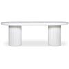 Image 1 : BNIB - Moes - Eris Oval Dining Table - White - MSRP $3,899 - JK-1011-18-0 - 86.5" W x 35.5" D x 30" 