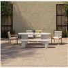 Image 2 : BNIB - Moes - Eris Outdoor Dining Bench - White - MSRP $1,549 - JK-1012-18-0 - 75" W x 15" D x 18" H