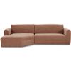 Image 1 : BNIB - Moe's - Madrid Left Facing Sectional Sofa in Heritage Pink Chenille Fabric - MSRP $4,349.00 -